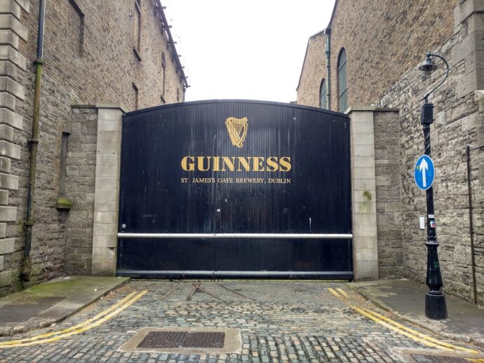 Gate from the well known Irish Guinness beer, also an attraction in Dublin