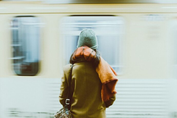 Girl waiting on the train - metaphor for sorting your life out