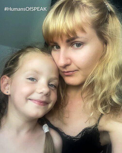Kateryna and her daughter