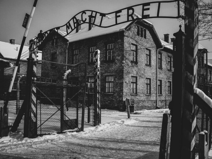 International Holocaust Remembrance Day: entrance to Auschwitz I concentration camp