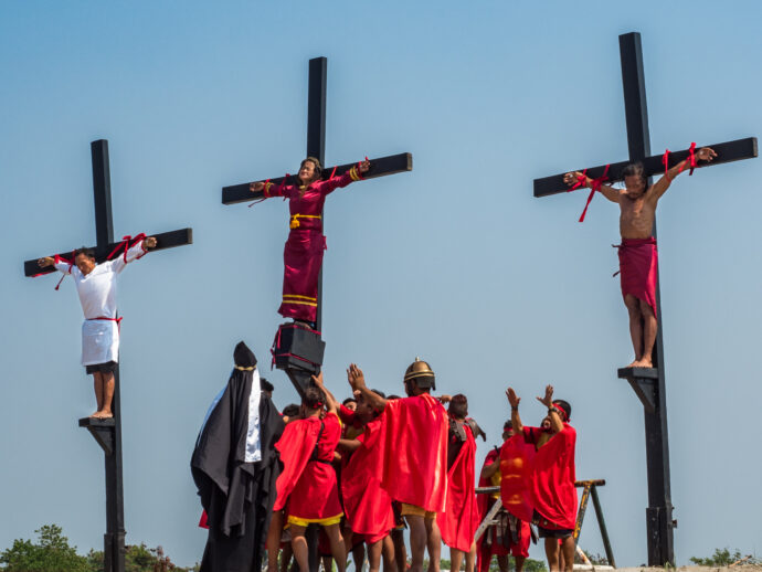 Easter Reenacted Crucifixions in the Philippines. 